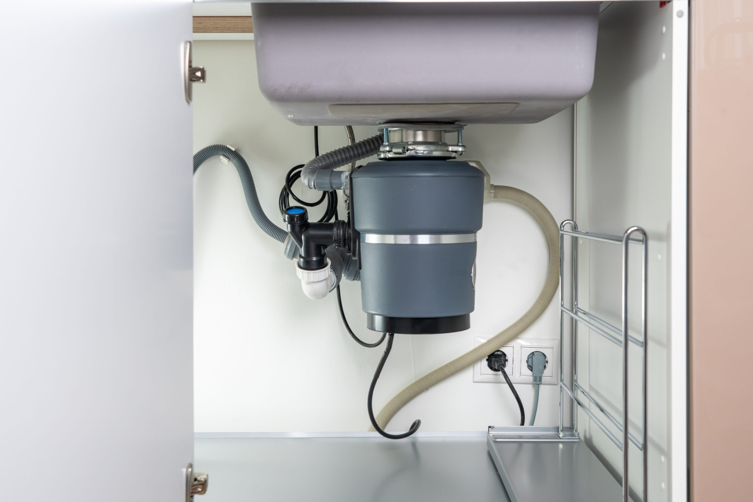 Garbage Disposal under the sink, waste chopper concept